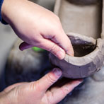 Chiu-i Wu working in her studio 2018